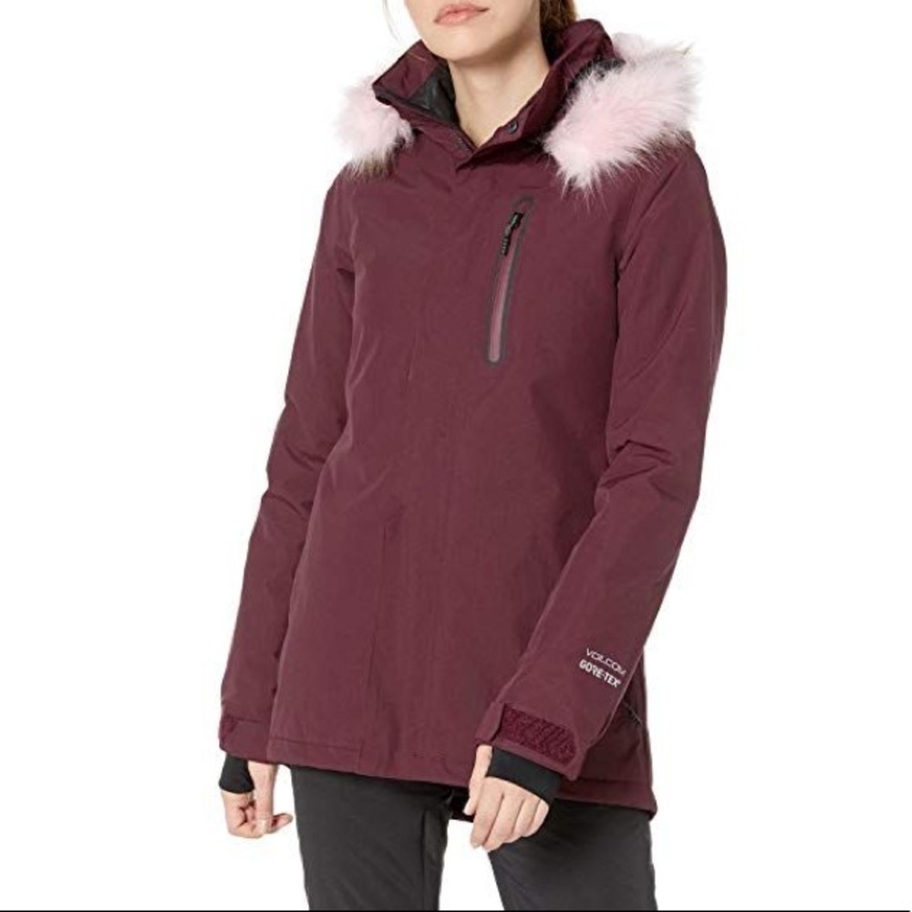 VOLCOM Ski Jacket Eva Insulated Gore Tex Merlot S